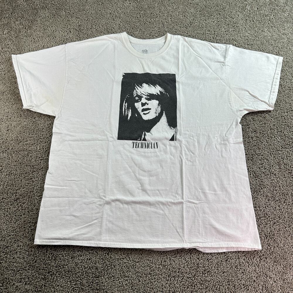 Lakai Shirt Mens 2XL White Black Technician Portrait Skateboards Casual *